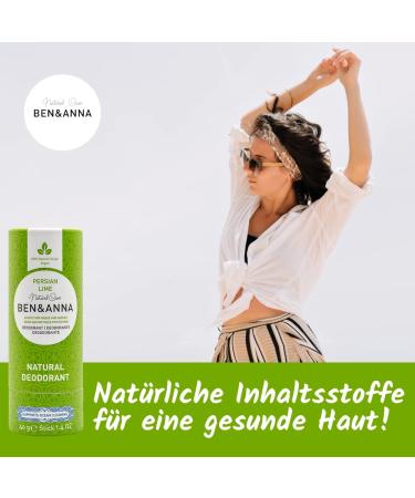 BEN & ANNA Persian Lime Deodorant 40g - Natural Vegan Deodorant in Paper Tube - Buy Online on SooperMarket.com