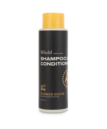 WOULD Men's Dual Action 2 in 1 Shampoo and Conditioner - 16 Oz Coastal Lavender and Sea Salt Scent - 1 Pack