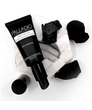 Palladio Skin Detox Charcoal Face Primer - Smooth Base Long Wear Flawless Makeup - 1 oz - Buy Online on SooperMarket.com