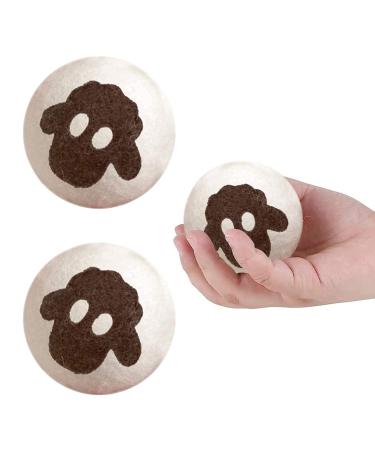 Wool Dryer Balls 2Pcs Natural Wool Laundry Balls XL Size ReusableTumble Dryer Balls Organic Felted Wool Drying Ball for Reducing Static Drying Time and Noise 2 Pcs