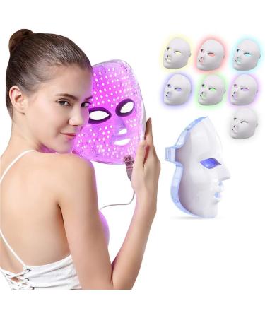 7 Color LED Light Therapy Mask - FEITA Photon Light Skin Rejuvenation Therapy Facial Skin Care Mask - Anti Aging - Reduce Wrinkles - Face Care Treatment - Buy Online on SooperMarket.com