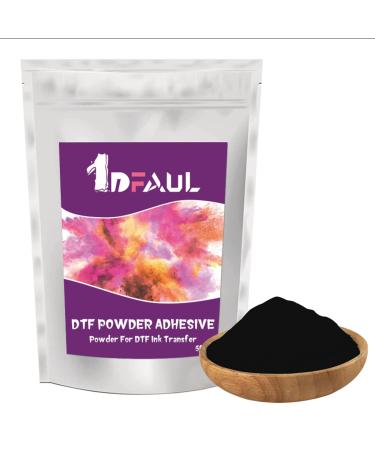 DTF Powder Digital Transfer Hot Melt Adhesive 500g  DTF Pretreat Powder Transfer Printer Direct Print on All Fabric  DTF Powder for Sublimation on Cotton  Black & Dark Garments (Black)