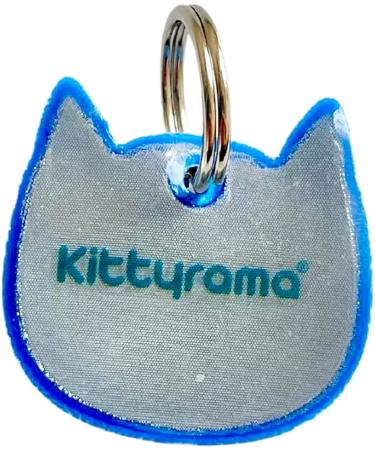 Kittyrama Reflective Cat Charm - Safety Cat Tag for High Visibility, Waterproof, Fits All Collars - Blue Ninja Style - Buy Online on SooperMarket.com