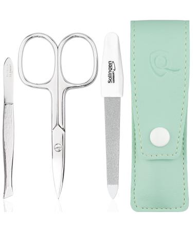 marQus Manicure Set 3 pieces travel set with file from Solingen nail care set nail scissors set and nail set 3. Mint
