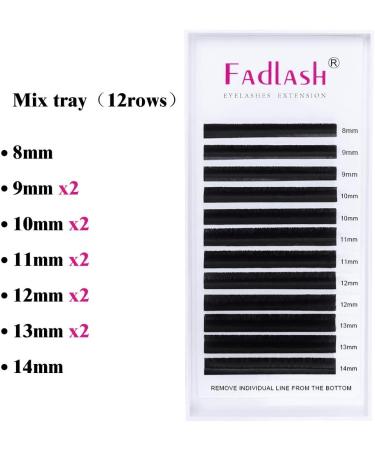 Fadlash Easy Fan Lashes DD Curl 0.05 8-14mm - Russian Lashes Self Fanning Eye Extensions - Buy Online on SooperMarket.com