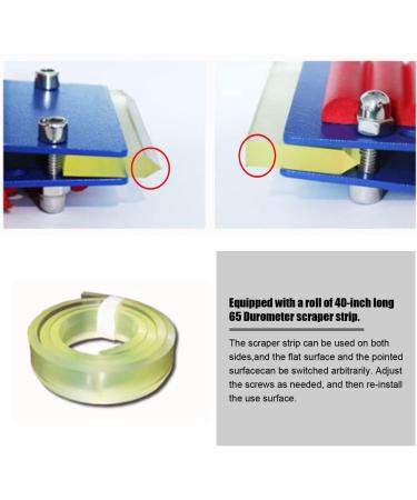 INTBUYING 13 Modular Screen Printing Squeegee Assembling Metal Scraper Sponge Handle 65 Durometer Water Squeegee Ink Scraper - Buy Online on SooperMarket.com
