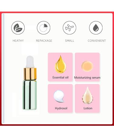 Tianzd 6-Pack 5ml Chrome Green Drip Bottles with Glass Pipettes - Perfect for Perfume & Essential Oils - Buy Online on SooperMarket.com