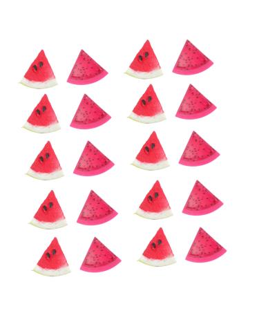 Warmhm 1 Set Fruit Slices Ornament for Kids Fake Dragon Fruit Fake Pitaya Fake Watermelon Slices Watermelon Decorations Pitaya Slice Ornament Soft Pvc Artificial Child Fake Fruit