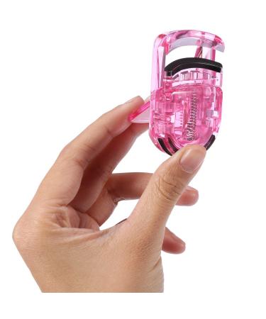 Mini Portable Pink Eyelash Curler - Rubber Clip for Perfect Curl | International Shipping - Buy Online on SooperMarket.com