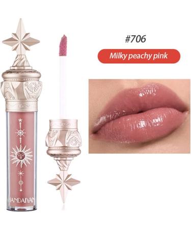 Mirror Gloss Lip Stain - Tinted Lip Balm for Plump and Moisturized Lips (Milky Peachy Pink 706) - Buy Online on SooperMarket.com