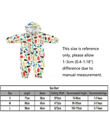 JiAmy Kids Outdoor Waterproof Rain Suit | Yellow One Piece Rain Coverall 3-5 Years - Buy Online on SooperMarket.com
