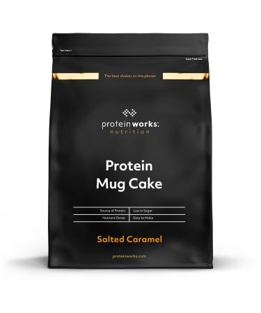 Protein Works - Protein Mug Cake Mix | 150 Calorie Cake | Protein Mug Cake Mix | High Protein Low Sugar Cake Snack | 11 Servings | Salted Caramel | 500g Salted Caramel 500g