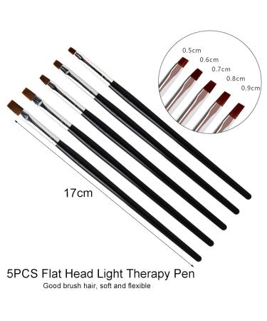 5-Piece Professional Nail Brush Set | Nail Art & Design Brushes for DIY UV Gel & Acrylic Nail Art | Black Nail Accessories - Buy Online on SooperMarket.com