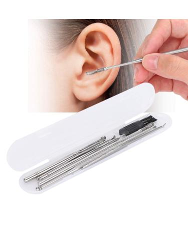 8pcs Stainless Steel Ear Pick Kit for Earwax Removal Spiral Double-Headed Cleansing Tools - Buy Online on SooperMarket.com