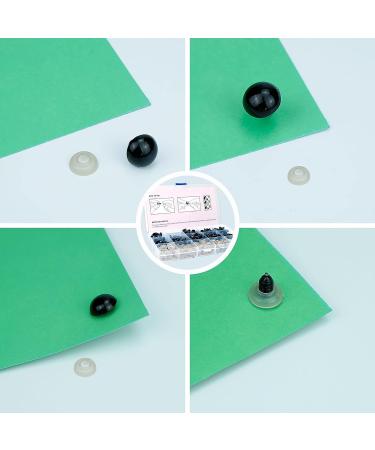 800PCS Safety Eyes & Noses for Amigurumi - 2 Boxes, Black Plastic Craft Doll Eyes with Washers for Crochet Stuffed Animals, Assorted Sizes - Includes Size Chart - Buy Online on SooperMarket.com
