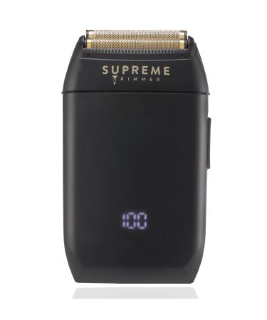 Supreme Trimmer Crunch Mens Foil Shaver STF602 | 150 Minute Run Time Men's Electric Razor | Waterproof Shaver for Short hair or Stubble Barber Use | Black
