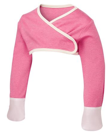 ScratchSleeves | Stay-on Scratch Mitts for Itchy Toddlers | Cross-over 12-18 Months (76-82cm wingspan) Pink