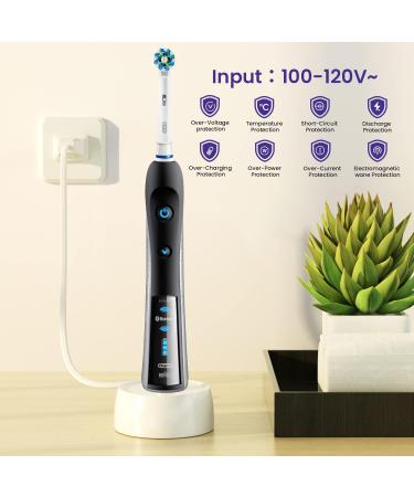 Electric Toothbrush Charger for Braun Oral-B Replacement Type 3757 Charging Cord IP67 Waterproof Inductive for Pro500 Pro1000 2000 2500 3000 8000 Pro/Smart/Genius/Vitality/iO Series 6-1 for bruan-1 - Buy Online on SooperMarket.com