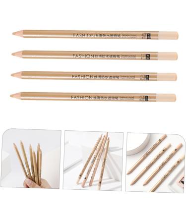 Mikinona 4pcs Concealer Pen Cover up Makeup Concealer Pot Concealer Eye Brightener Concealer Wooden White - Buy Online on SooperMarket.com