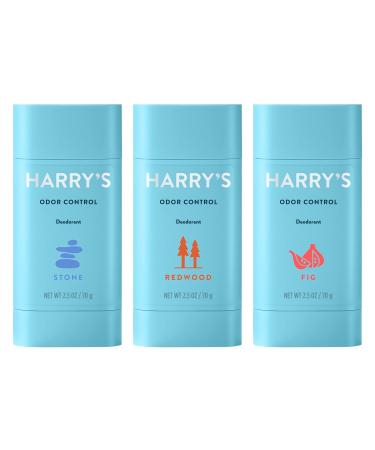 Harry's Men's Deodorant - Odor Control Deodorant - Aluminum-Free - Variety - Stone Fig Redwood (2.5 Ounce (Pack of 3) Aluminum Free - Discontinued Variety Pack - Stone Fig Redwood