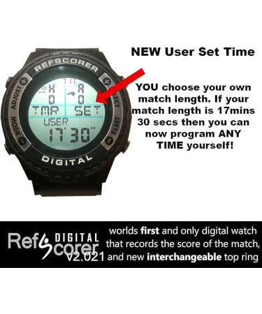 RefStuff RefScorer Digital New v2.021 Soccer Referee Watch with Interchangeable Top Rings - Record Game Score with Ease! (Pack of 5 Sold Separately) - Buy Online on SooperMarket.com