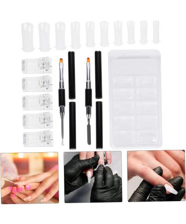 Gogogmee 1 Set Nail Extension Set Fake Manicure Patch Nail Tools Fake Nail Tip Finger Extension Brush Nail Art DIY Accessory DIY Accessories Manicure Pen Tool Manicure Art Kit Clips Plastic - Buy Online on SooperMarket.com