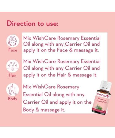 WishCare Rosemary Essential Oil 15 ML - 100% Pure Undiluted & Natural - Buy Online on SooperMarket.com