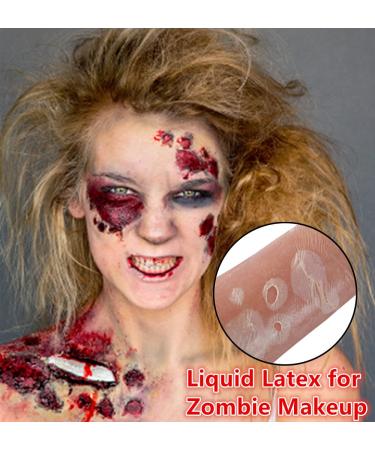 Go Ho Liquid Latex SFX Makeup (1 oz) - Halloween Special Effects for Scar, Cut, Wound, Zombie, Monster - Light Flesh - Buy Online on SooperMarket.com