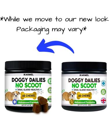 Doggy Dailies Anal Gland Support Chews | No Scoot Supplements with Pumpkin | Vet-Formulated for Dog Digestion | 60 Chews - Buy Online on SooperMarket.com