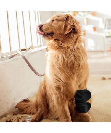 2Pcs Adjustable Dog Cat Leg Brace Elastic Warm Knee Pads for Surgery Wound Support and Stability for Injury Recovery Prevent Licking (Black) - Buy Online on SooperMarket.com