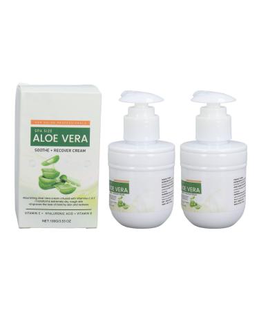 Skin Recovery Cream 2pcs 100g Aloe After Sun Repair Cream Repair Dullness Hydrating Nourishing Skin Lightweight Sun Burn Recovery Cream for Hand Leg
