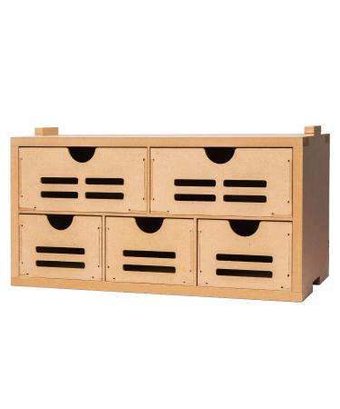 Bucasso Wooden Model Kit Tool Storage Rack, Wooden Paint Rack with MDF Material, Model Tool Kit Organizer, Paint Organizer, Craft Supplies Storage, Brush/Tool Holder for Tamiya Gundam Tools, GK2