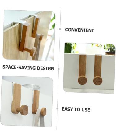Alipis Wood Cupboards Hat Home Door Hooks Hats Key Coat Hanging Wooden Iron Bedroom Hook Umbrella Punch - Buy Online on SooperMarket.com