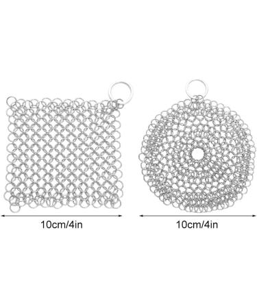 Premium Cast Iron Cleaner - 2 Pack Stainless Steel & Flexible Ring Cleaners for Dutch Ovens | International Shipping Available - Buy Online on SooperMarket.com