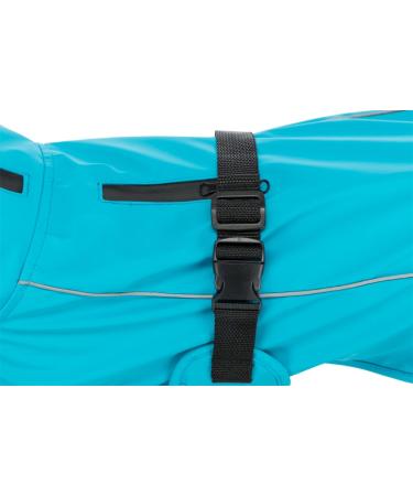 Trixie Vimy Dog Raincoat L - Turquoise Waterproof Jacket with Reflective Elements Adjustable & Comfortable 50 cm - Buy Online on SooperMarket.com