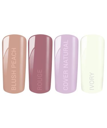 Poly Tube - Light & Dark Babyboomer - Ivory Blush Peach Cover Natural Rouge (4 x 30g) | International Shipping Available - Buy Online on SooperMarket.com