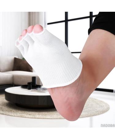 Women's Gel Toe Separator Socks - 1 Pair Large Gel Toe Separators for Pedicure - Compression Socks with Gel for Toe Care - Open Toe Half Socks for Joyful Feet - Buy Online on SooperMarket.com