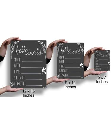 Cohas Hello World Newborn Baby Announcement Wood Sign | Space Theme | 5x7 Inches | Black Marker Included - Buy Online on SooperMarket.com