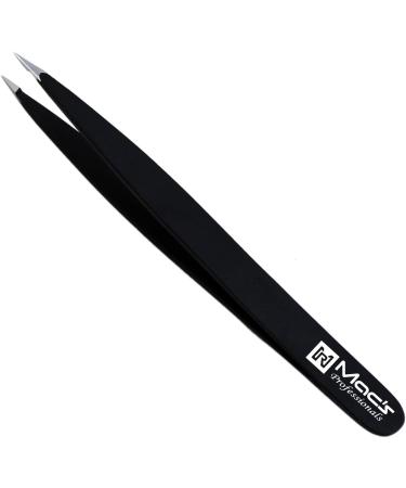 Macs Professional Tweezers Set for Eyebrow Plucking & Ingrown Hair Removal - Stainless Steel Precision Sharp Tips - Black 7343BK - Buy Online on SooperMarket.com