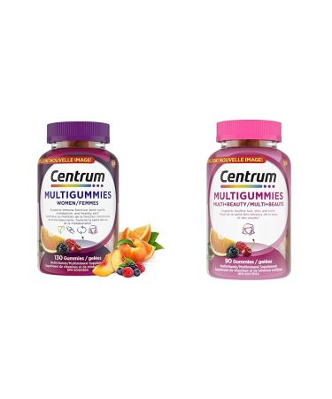 Centrum Women MultiGummies + Centrum Multi+Beauty MultiGummies Bundle