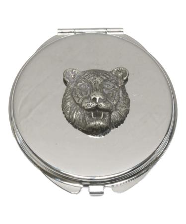 Tiger Face Compact Mirror Handbag Gift With Free Engraving 372