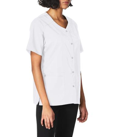 WonderWink Women's Wonderwork Short Sleeve Snap Jacket - Large, White - Buy Online on SooperMarket.com