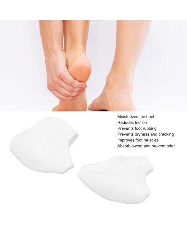 Stop Cracked Heels Toeless Spa Gel Socks for Foot Treatment Care 4 Pair Moisturizing Heel Socks Open Toe Socks for Dry Hard Cracked Heels(White) - Buy Online on SooperMarket.com