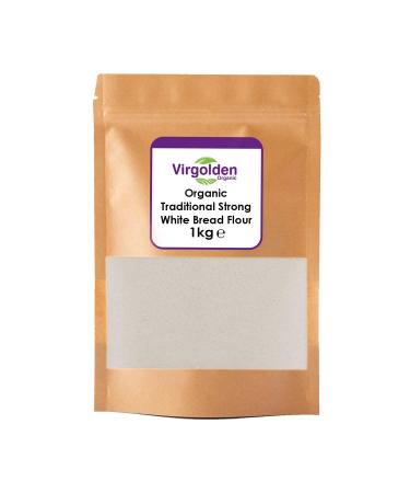 Organic Traditional Strong White Bread Flour 1kg by Virgolden Organic