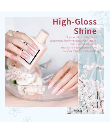 RARJSM Icy Jelly Gel Nail Polish Set of 6 Translucent Colors Sheer Rose Nude Tone Gel Polish LED UV Gel Clear Milky Light Pink Red Brown French Manicure Curing Requires 7.5ml DIY Home Nail Salon Icy Jelly Set - Buy Online on SooperMarket.com