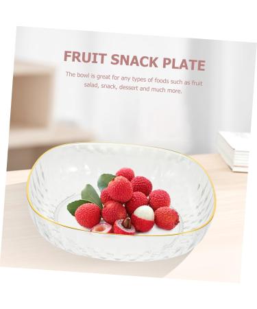 Anneome Kitchen Dried Serving Bowl Dessert Plastic Container Candy Fruit Household Food Storage Reusable 23.5X23.5X6CM White - Buy Online on SooperMarket.com
