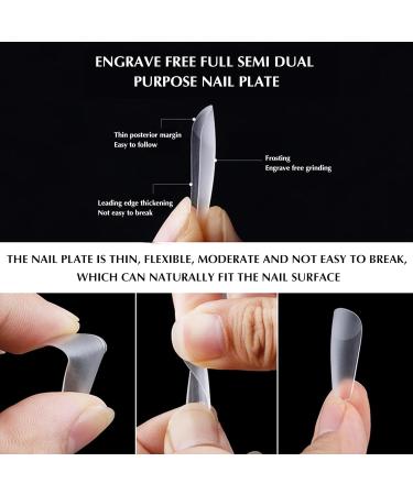 500PC Long Coffin Nail Tips - Ballerina Full Cover Press On Nails | 10 Sizes for DIY Nail Salon - Buy Online on SooperMarket.com