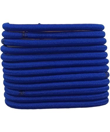 12 PCS 3mm Elastic Hair Bands - No Metal Ponytail Holders in Royal Blue for Women, Men, Girls, Kids - Buy Online on SooperMarket.com