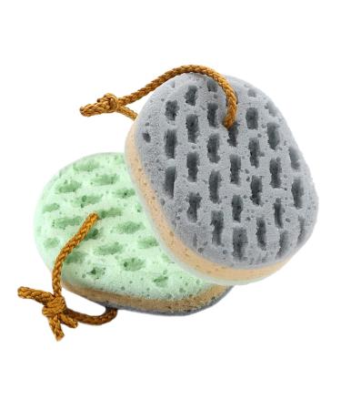 FRCOLOR 2pcs Bath Scrubber for Body Bath Loofah Bath Sponge Pouf Bath Sponge Shower Scrub Sponge Shower Brush Sponge Sponges Scrubbers Sponges for Shower Bathing Tools Bath Flower Frosted