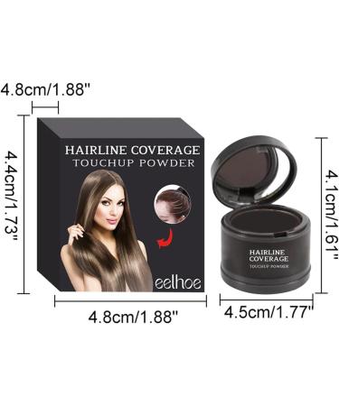 Hairline Shadow Powder Instant Sweatproof Hairline Eyeshadow with Mirror Quick Cover Grey Hair Root Concealer Eyebrows and Beard Root Hair Root Repair Black - Buy Online on SooperMarket.com